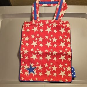 Clarks ORIGINALS Red and White Star Print Tote with Blue Accents